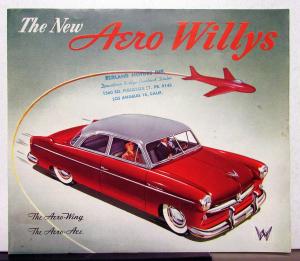 1952 Willys Aero Wing Aero Ace Sales Folder Brochure Original