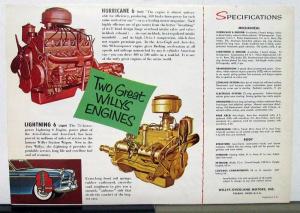 1953 Willys Aero Ace Lark Falcon Eagle Specifications Sales Folder Brochure Orig