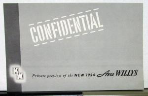 1954 Willys Aero Ace Eagle Lark Station Wagon Sales Brochure Original