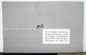 1954 Willys Aero Ace Eagle Lark Station Wagon Sales Brochure Original