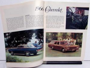 1966 Chevrolet Chevelle Chevy II Corvair Corvette Dealer Sales Brochure ORIGINAL