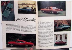 1966 Chevrolet Chevelle Chevy II Corvair Corvette Dealer Sales Brochure ORIGINAL