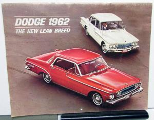 1962 Dodge Dart Lancer Sales Brochure Wall Calendar Original