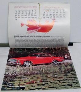 1962 Dodge Dart Lancer Sales Brochure Wall Calendar Original