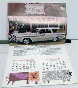 1962 Dodge Dart Lancer Sales Brochure Wall Calendar Original
