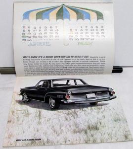 1962 Dodge Dart Lancer Sales Brochure Wall Calendar Original