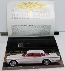 1962 Dodge Dart Lancer Sales Brochure Wall Calendar Original