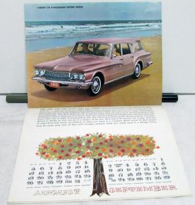 1962 Dodge Dart Lancer Sales Brochure Wall Calendar Original