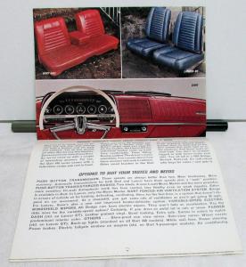 1962 Dodge Dart Lancer Sales Brochure Wall Calendar Original