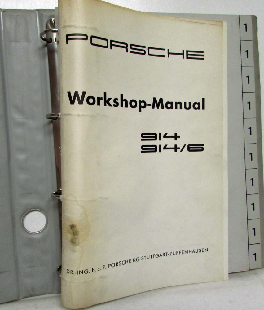 1970-1976 Porsche 914 914/6 Workshop Manuals 7 Total