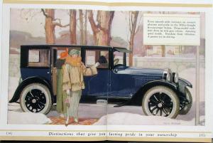1924 Willys Knight Model 64 & 67 Color Sales Brochure Specifications Original