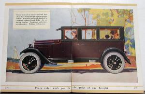 1924 Willys Knight Model 64 & 67 Color Sales Brochure Specifications Original