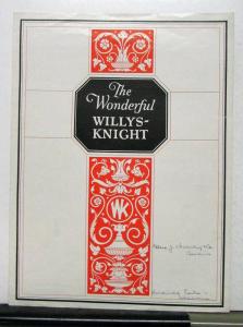 1925 Willys Knight Models 64 67 & 66 Sales Brochure & Specifications Original
