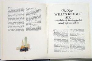 1926 Willys Knight 6 Models 66 & 70 Touring Roadster Coupe Sedan Sales Brochure