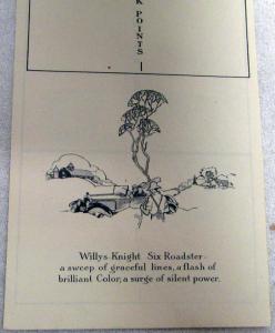 1928 Willys Knight Whippet Bridge Score Book Sales Brochure Original