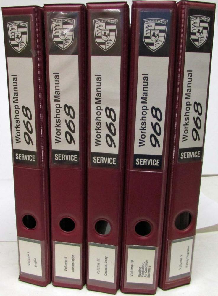 1992-1995 Porsche 968 Workshop Manuals Vols I-V | AutoPaper