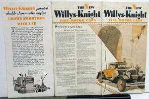 1930 Willys Knight Six Models 66B 70B Roadster Sedan Coupe Coach Sales Brochure