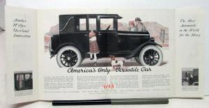 1924 Willys Overland Champion Touring Roadster Red Bird Coupe Sedan Sale Folder