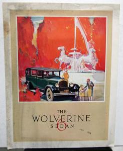 1927 REO Wolverine 6 Sedan Sales Brochure & Specifications Sheet