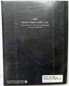 1996 Nissan Stanza Altima Service Shop Repair Manual Model U13 Series