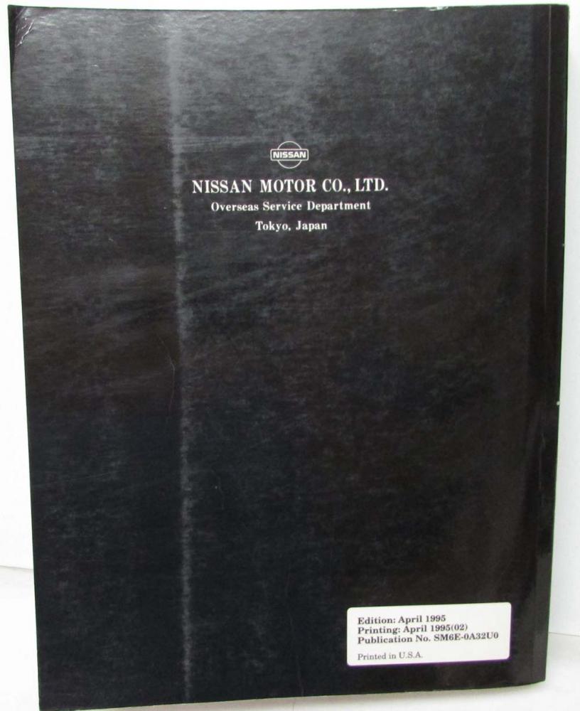 1996 Nissan Maxima Repair Manual ~ Perfect Nissan