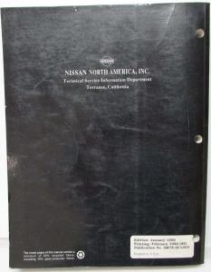 1997 Nissan Altima Service Shop Repair Manual Model U13 Series