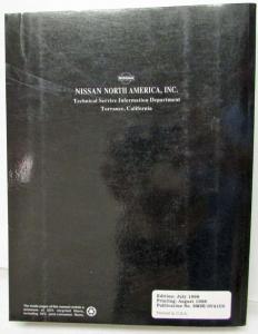 1999 Nissan Quest Service Shop Repair Manual Model V41 Series