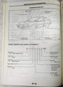 1990 Nissan Pulsar NX Service Shop Repair Manual Model N13 Series