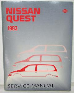 1993 Nissan Quest Service Shop Repair Manual Model V40 Series