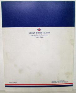 1991 Nissan Product Bulletin Vol 222 Models Introduction 240SX Truck Pathfinder