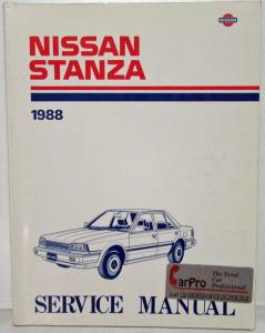 1988 Nissan Stanza Service Shop Repair Manual Model T12 Series