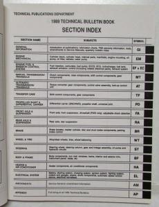 1989 Nissan Technical Bulletins Manual