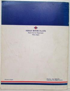 1986 Nissan Product Bulletin Vol 141 Models Introduction Truck Pulsar NX Maxima