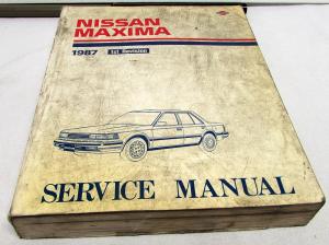 1987 Nissan Maxima Service Shop Repair Manual Model U11 Series 1st Revision