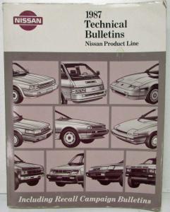 1987 Nissan Technical Bulletins Manual Including Recall Campaigns