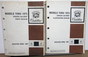 1968 69 70 71 1975 Cadillac Chassis Body Parts Book Set Eldorado DeVille Calais