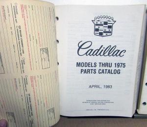 1968 69 70 71 1975 Cadillac Chassis Body Parts Book Set Eldorado DeVille Calais