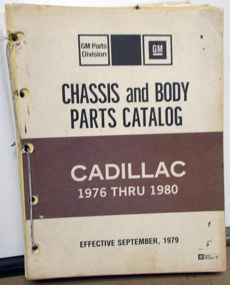 19761980 Cadillac Dealer Chassis Body Parts Catalog Seville Eldorado
