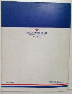 1985 Nissan Product Bulletin Vol 133 Models Introduction Truck Pulsar NX Sentra