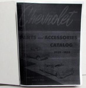 1929-1955 Chevrolet Dealer Parts & Accessories Catalog Book Car Truck Orig