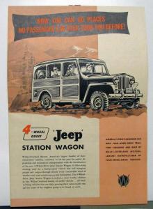 1950 Willys Jeep 4WD Station Wagon Sales Mailer & Specifications