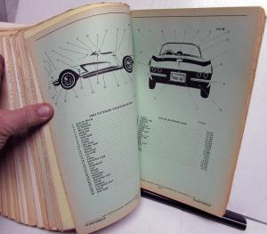 1953 1955 1959 1963 1967 70 71 81 Chevy Corvette Dealer Parts Illustration Book