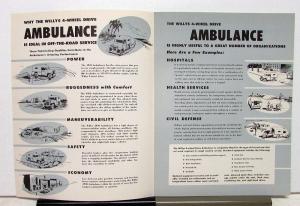 1954 Willys Jeep Ambulance Sales Brochure & Specifications