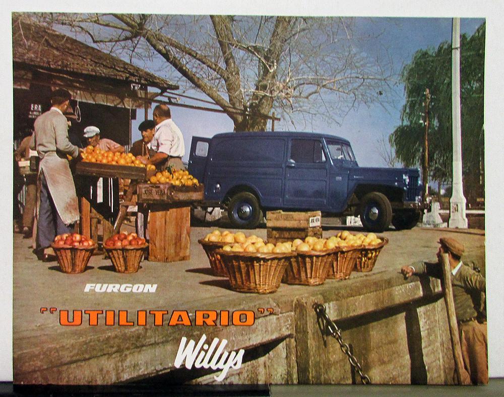 1957 Willys Jeep Furgon Utilitario Sales Brochure & Specifications Spanish Text