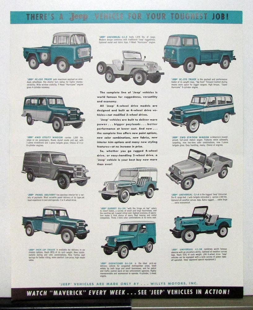 Jeep Special Equipment Book 1960 1961 1962 CJ3B CJ5 CJ6 FC150 FC170 CJ 3B 5 6 