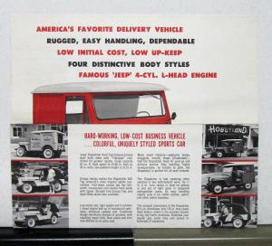 1960 Willys Jeep DJ-3A Dispatcher Sales Mailer & Specifications