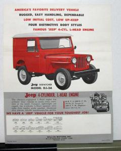 1960 Willys Jeep DJ-3A Dispatcher Sales Mailer & Specifications