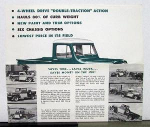 1960 Willys Jeep Pickup Truck Sales Mailer & Specifications