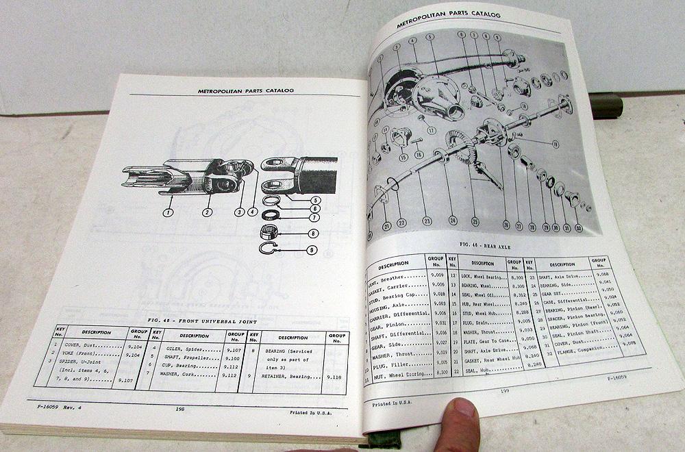 19541962 American Motors Nash Metropolitan 540 560 Series Parts