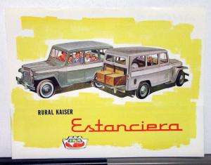 1961 Jeep Kaiser Estanciera Sales Brochure & Datasheet In Spanish Text